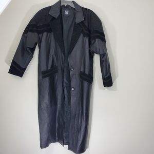 Greg Bell Genuine Leather Vintage Coat, Size Medium